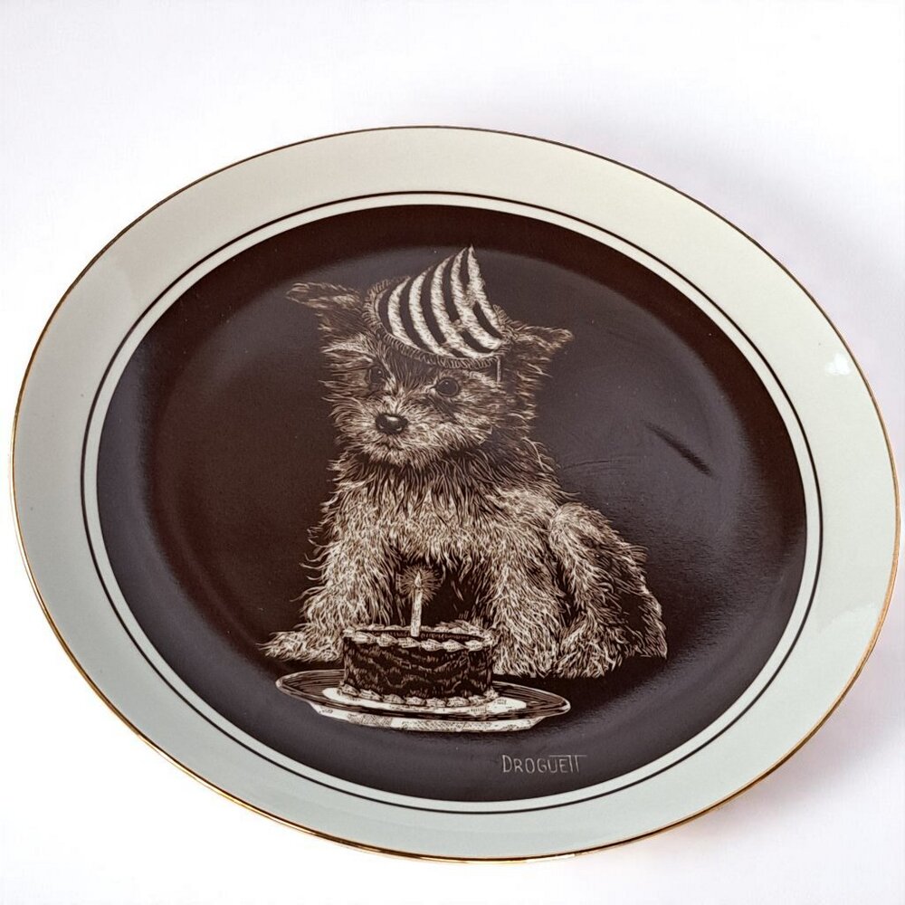 Puppy Dog Plate First Birthday Series Puppy's World By Droguett Limited Edition